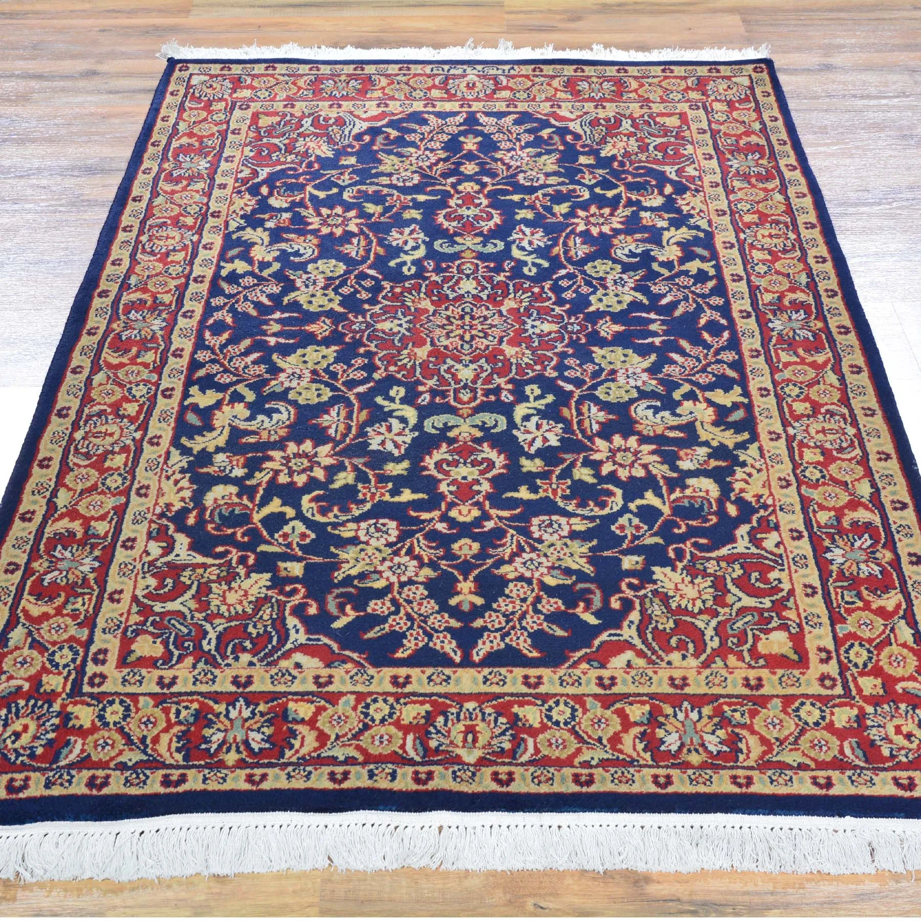 Hand-Knotted T.Wash Mahal Design Wool Rug (Size 3.6 X 5.10) Cwral-639