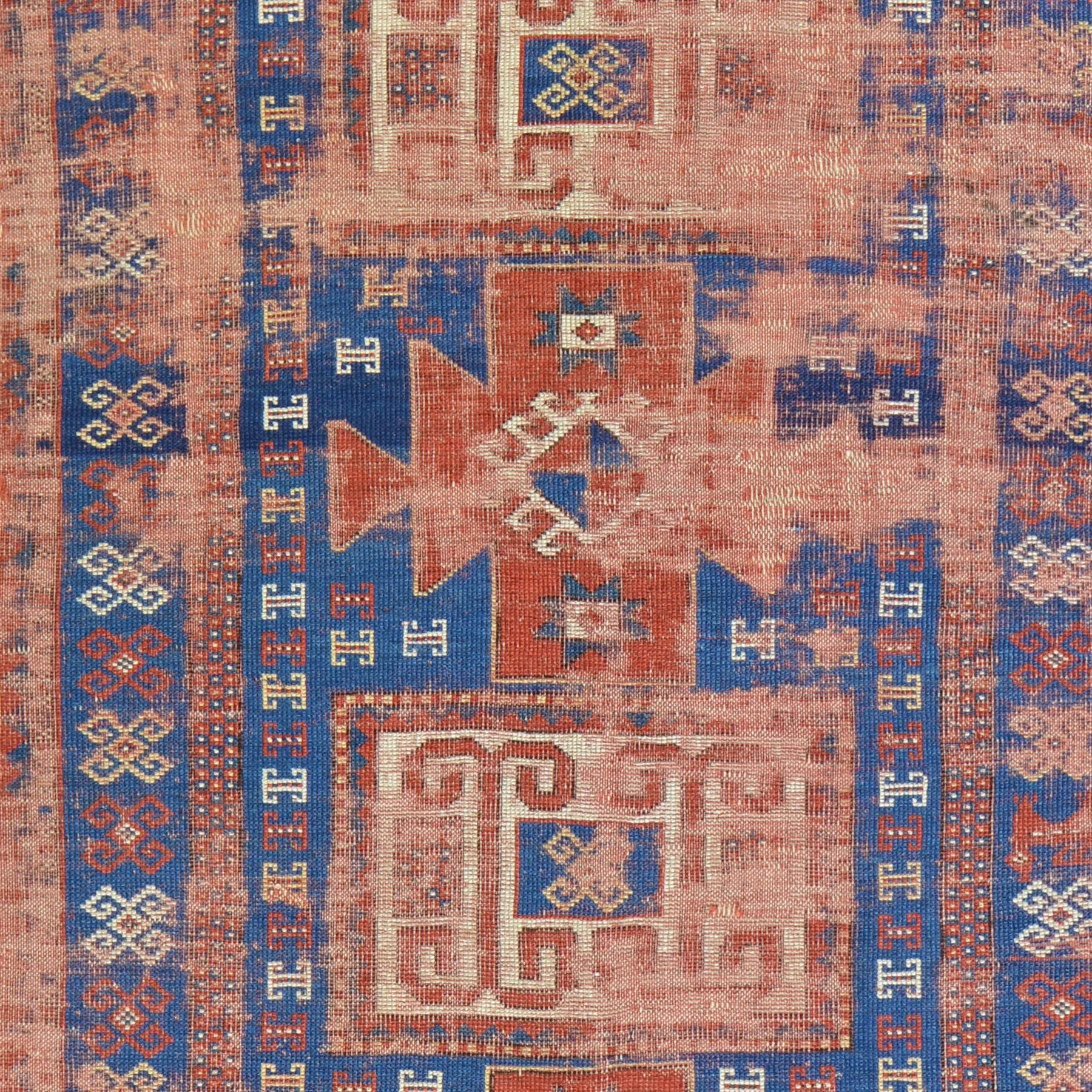 Hand-Knotted Vintage Caucasian Design Handmade Wool Rug (Size 4.3 X 7.1) Cwral-7233