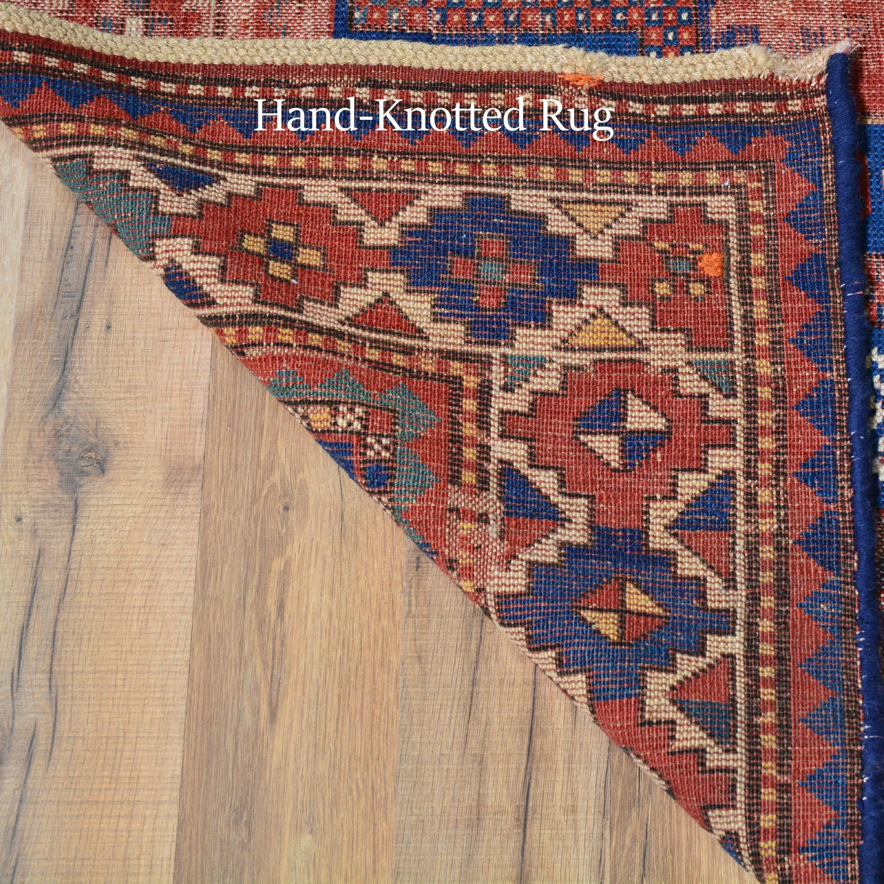 Hand-Knotted Vintage Caucasian Design Handmade Wool Rug (Size 4.3 X 7.1) Cwral-7233