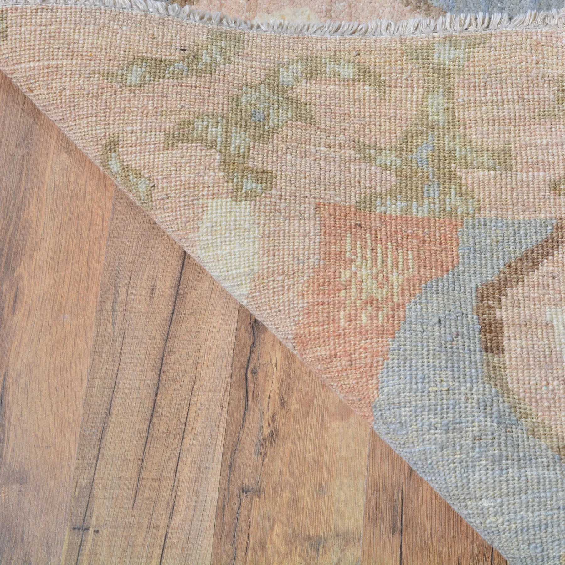 Hand-Knotted Wide Runner Ikat Design 100% Wool Rug Handmade (Size 4.2 X 10.3) Cwral-1443