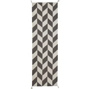 Hand-Woven Flat-Weave Contemporary Design Handmade Wool Rug (Size 2.7 X 7.9) Cwral-10986