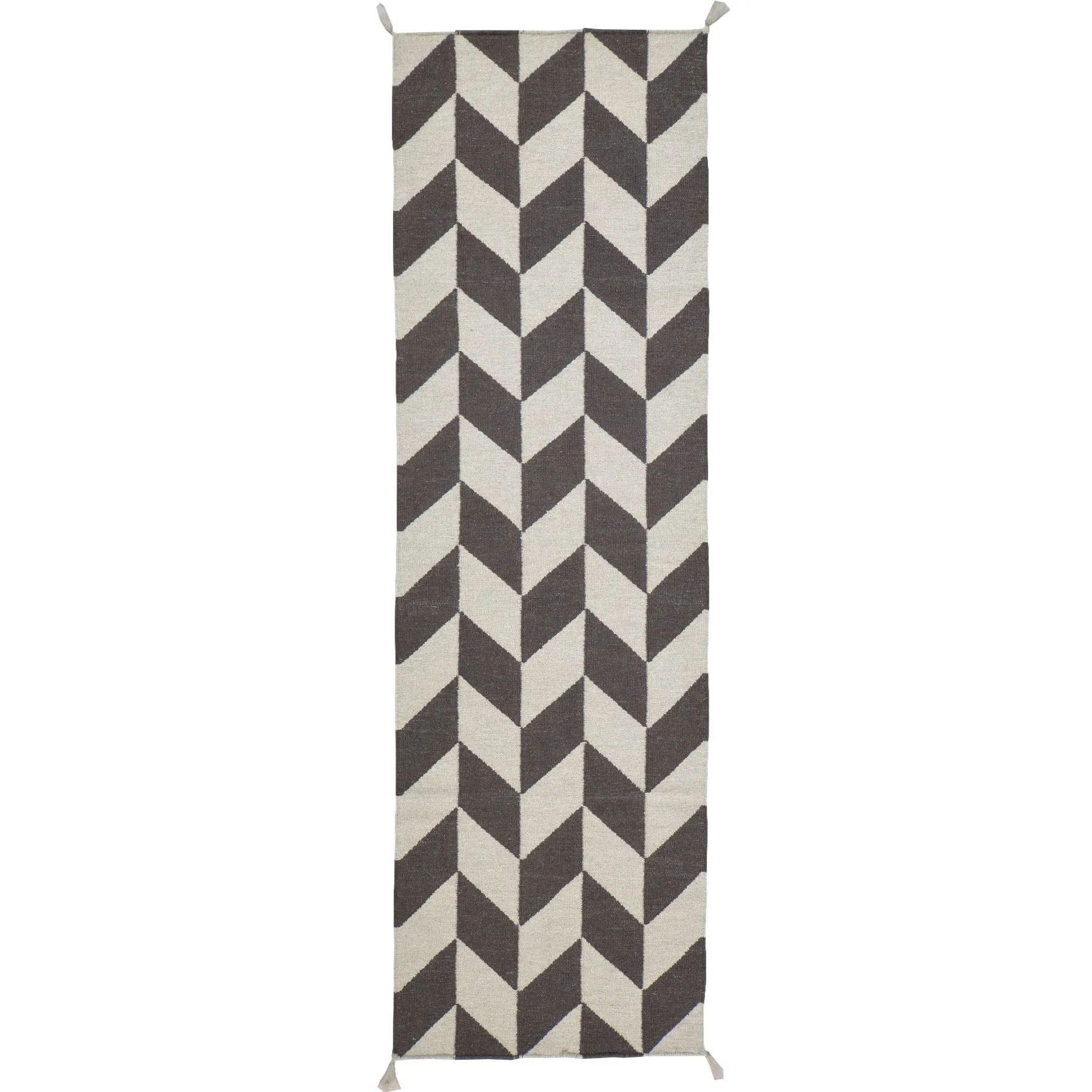 Hand-Woven Flat-Weave Contemporary Design Handmade Wool Rug (Size 2.7 X 7.9) Cwral-10986