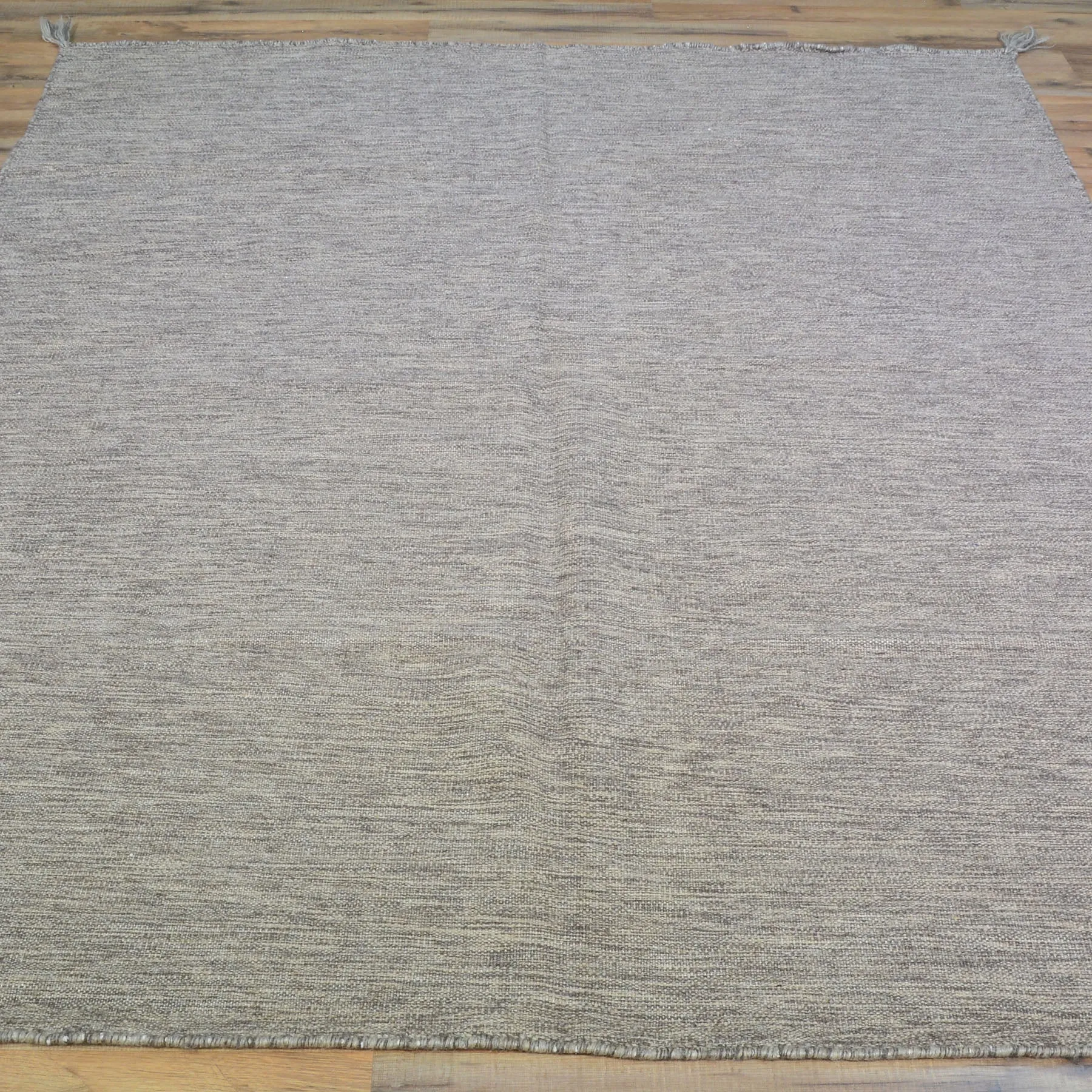 Hand-Woven Flat-Weave Contemporary Design Handmade Wool Rug (Size 5.1 X 6.11) Cwral-10980