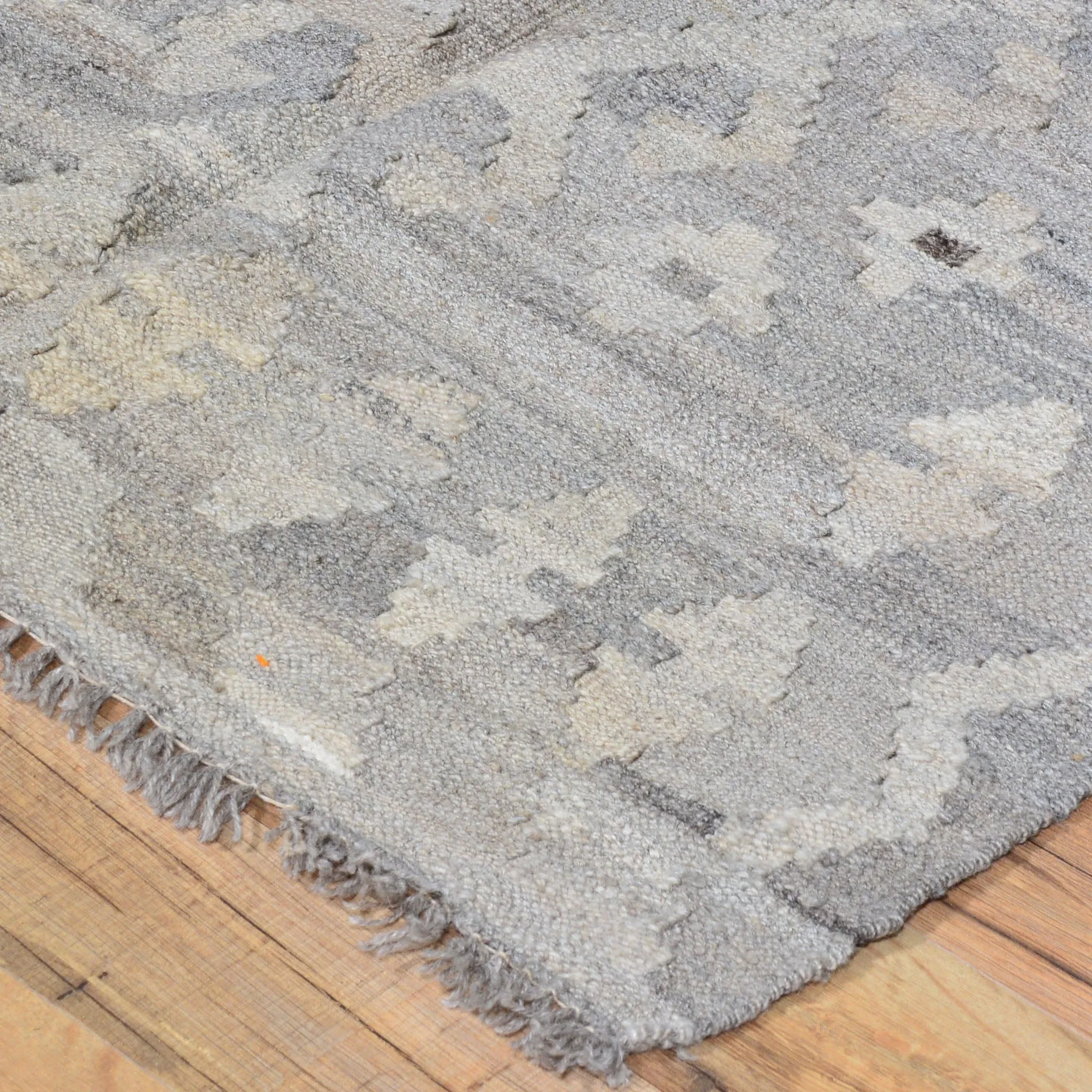 Hand-Woven Flat-weave Geometric Kilim Wool Rug (Size 2.7 X 4.2) Cwral-7857
