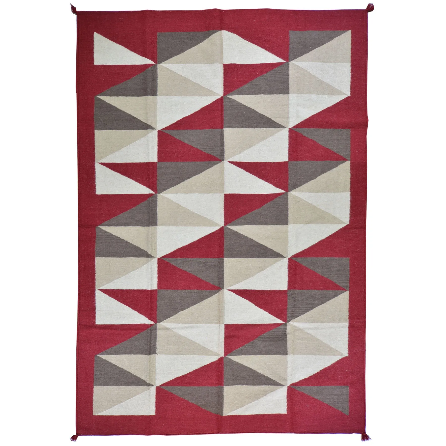 Hand-Woven Navajo Style Southwestern Design FlatWeave Rug (Size 6.0 X 9.0) Cwral-6036