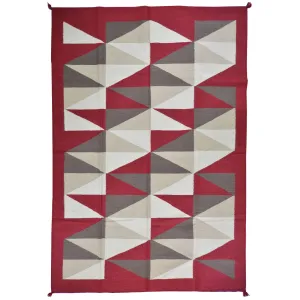 Hand-Woven Navajo Style Southwestern Design FlatWeave Rug (Size 6.0 X 9.0) Cwral-6036