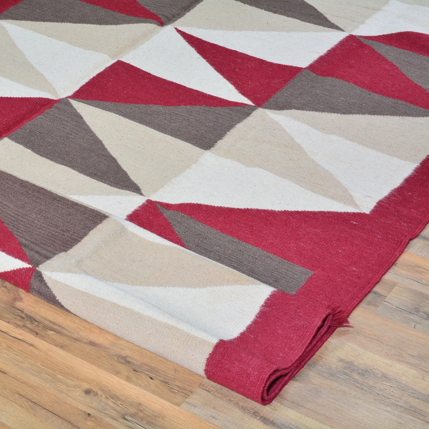 Hand-Woven Navajo Style Southwestern Design FlatWeave Rug (Size 6.0 X 9.0) Cwral-6036