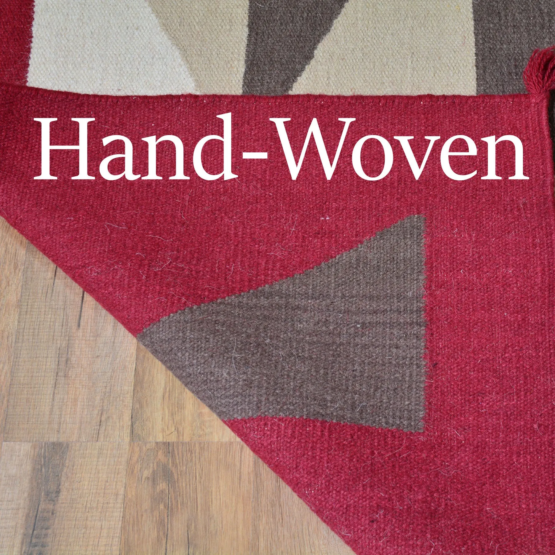 Hand-Woven Navajo Style Southwestern Design FlatWeave Rug (Size 6.0 X 9.0) Cwral-6036