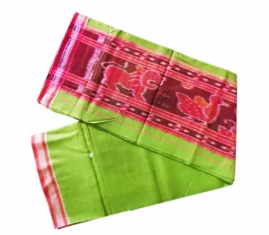 Hand woven pure cotton Green Color Gamuchha