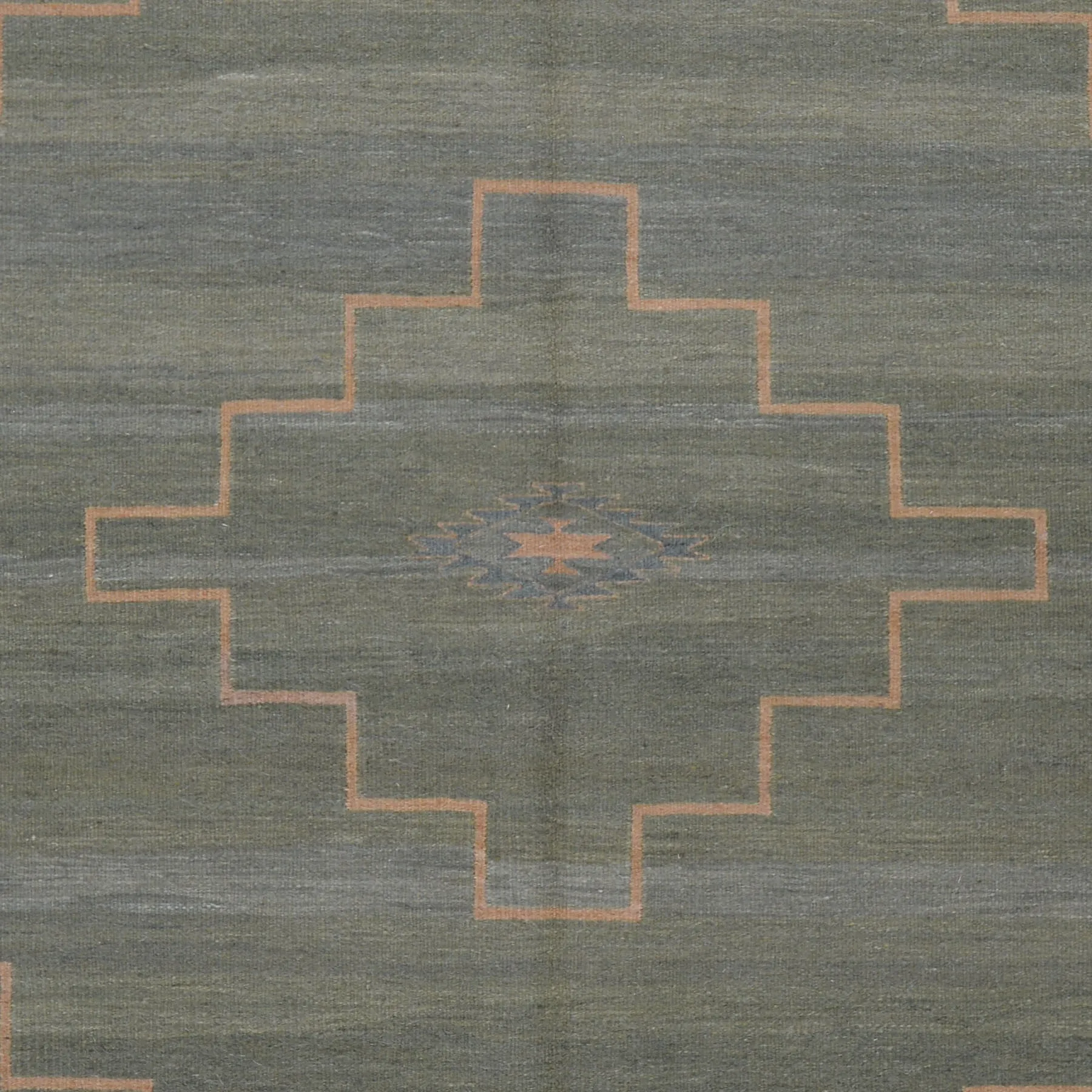Hand-Woven Reversible Mexican Oaxaca Wool Rug (Size 5.11 X 9.2) Brral-4116