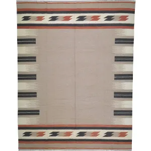 Hand-Woven Reversible Modern Design Handmade Wool Rug (Size 8.1 X 9.10) Cwral-10920