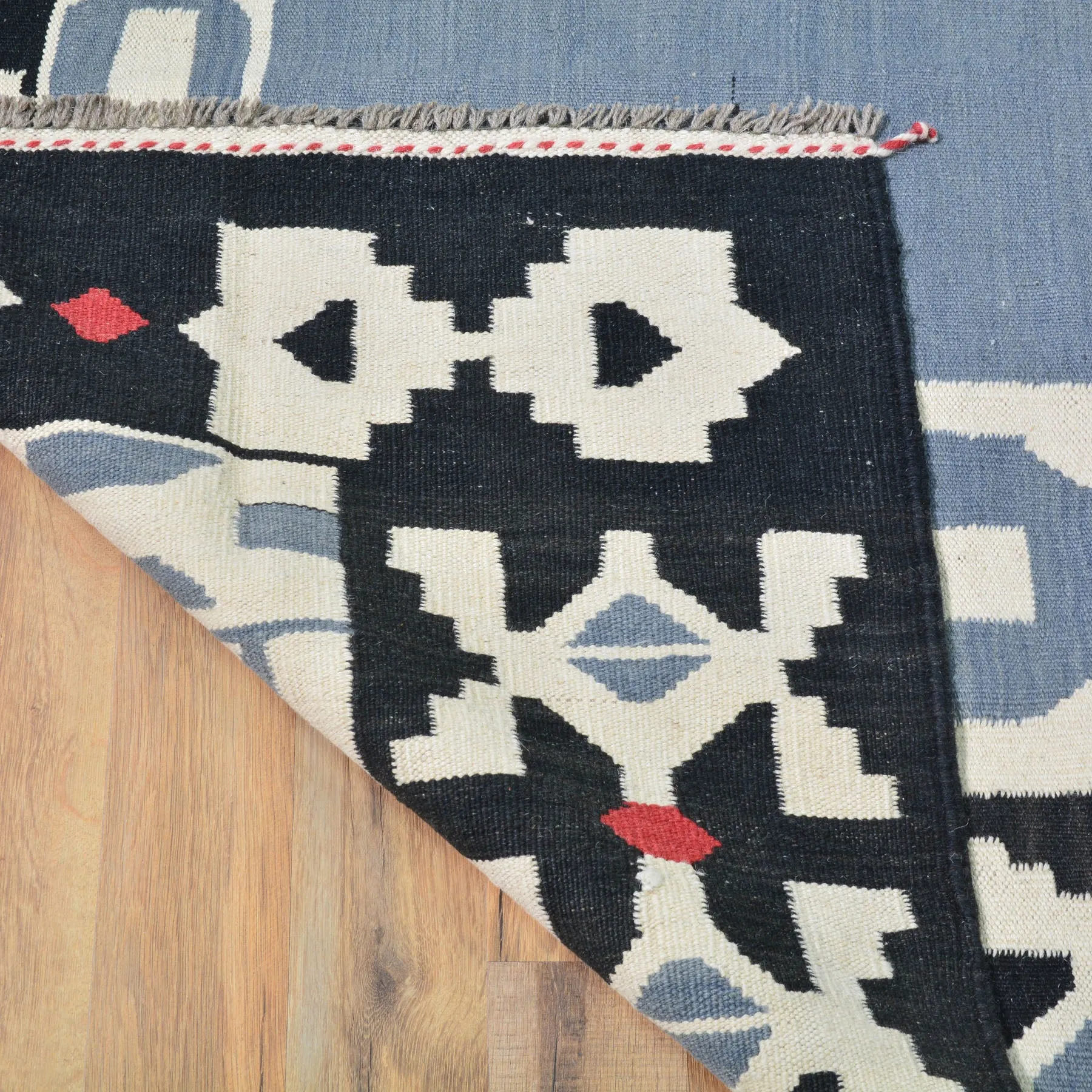 Hand-Woven Reversible Southwestern Design Handmade Rug (Size 8.4 X 9.9) Cwral-10902