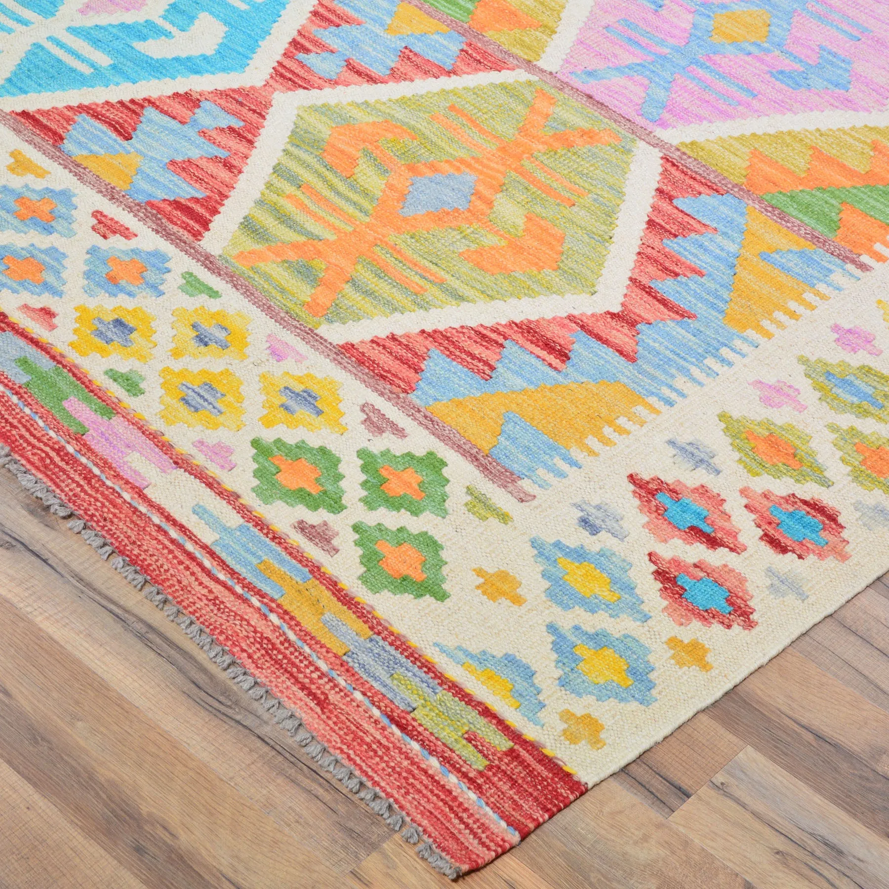 Hand-Woven Reversible Traditional Design Handmade Kilim Rug (Size 8.3 X 11.4) Cwral-10779