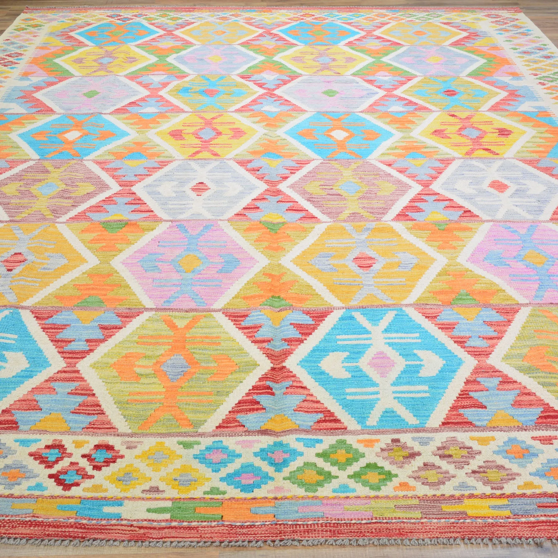 Hand-Woven Reversible Traditional Design Handmade Kilim Rug (Size 8.3 X 11.4) Cwral-10779