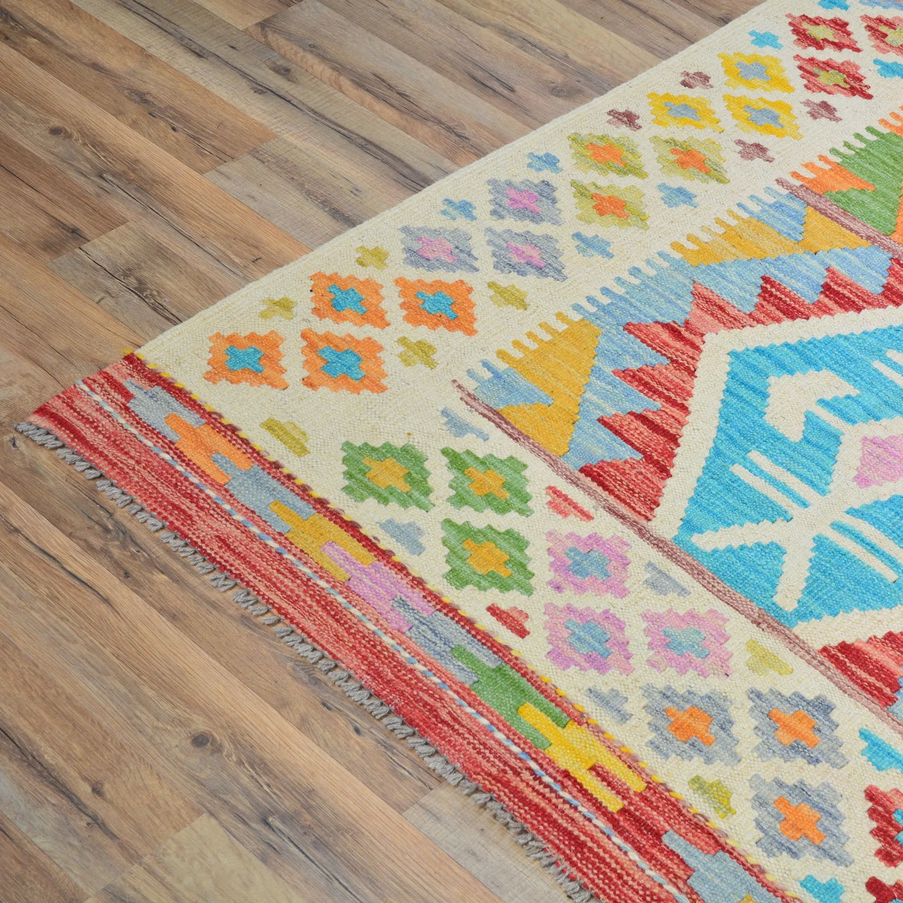 Hand-Woven Reversible Traditional Design Handmade Kilim Rug (Size 8.3 X 11.4) Cwral-10779