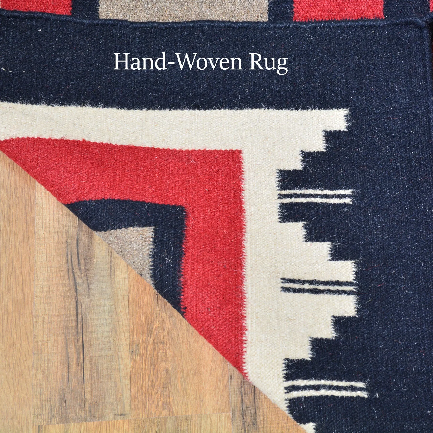 Hand-Woven Southwestern Design Handmade Wool Rug (Size 9.0 X 12.0) Cwral-7137