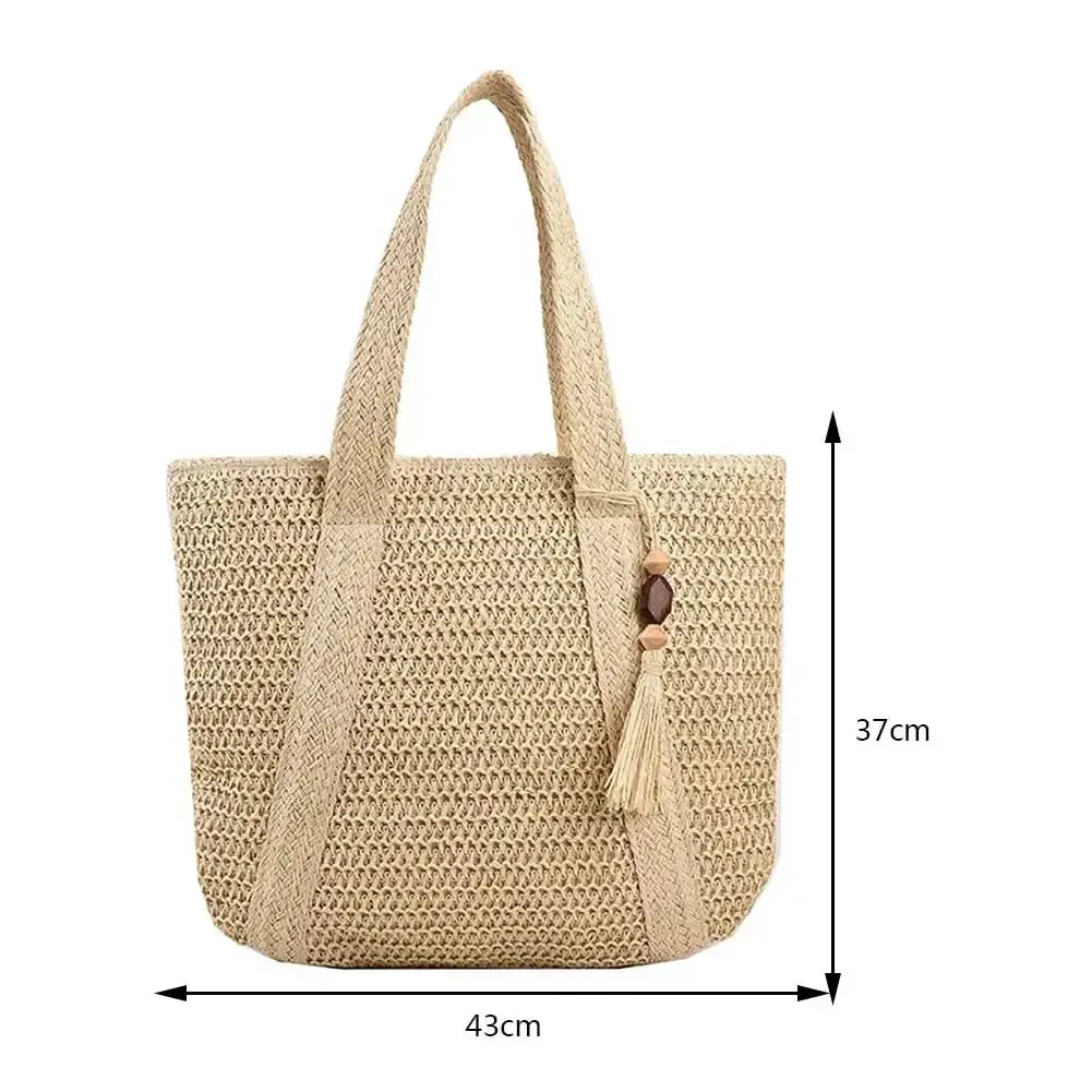 Hand-Woven Summer Totes Bag with Tassel