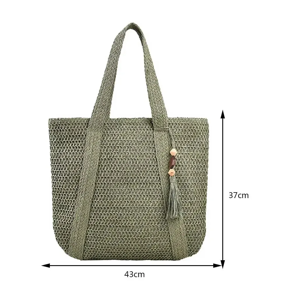 Hand-Woven Summer Totes Bag with Tassel