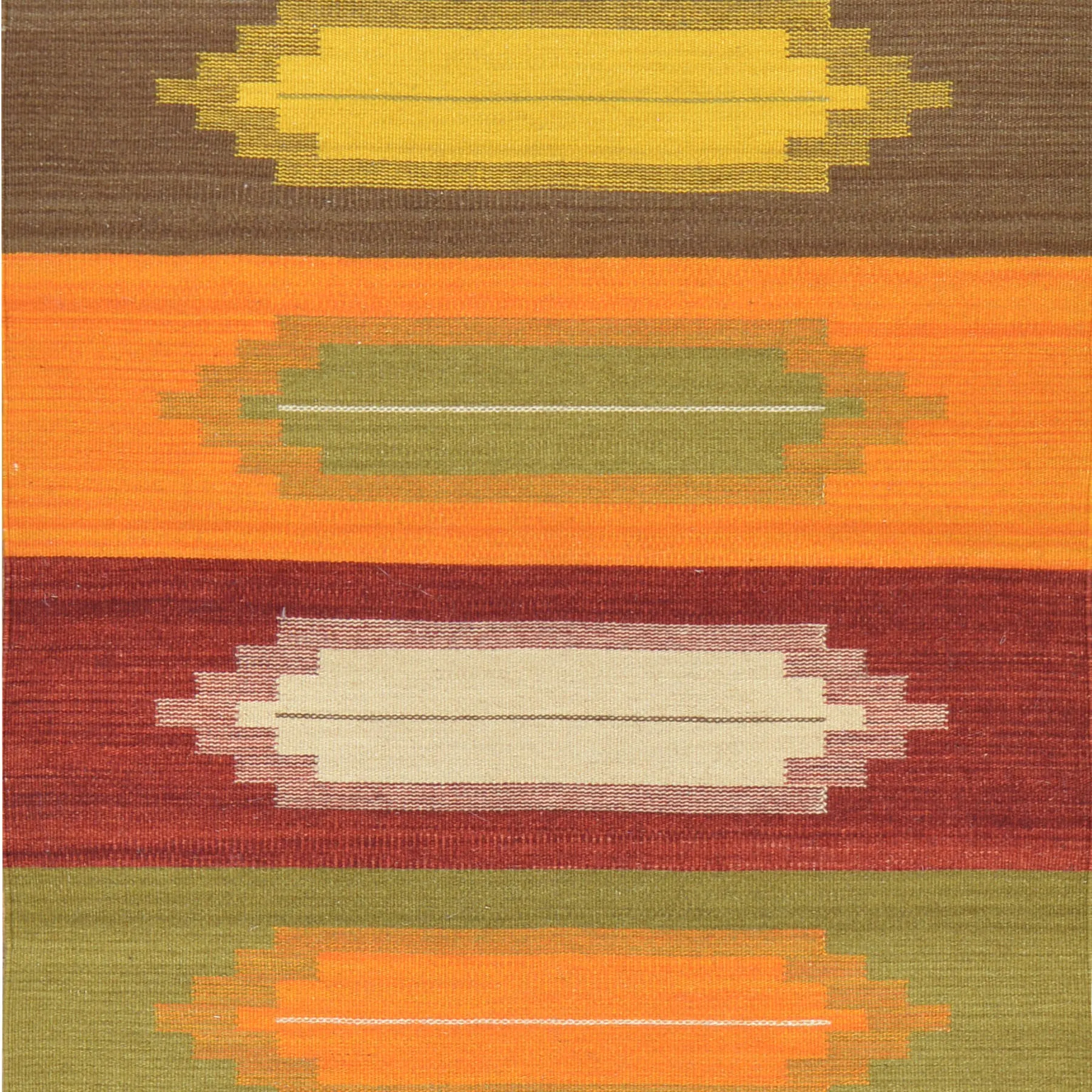 Hand-Woven Tribal geometric Design Handmade 100% Wool (Size 2.8 X 8.0) Brral-5058