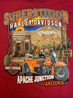 Harley-Davidson® Men's Getaway Long Sleeve Tee, Maroon