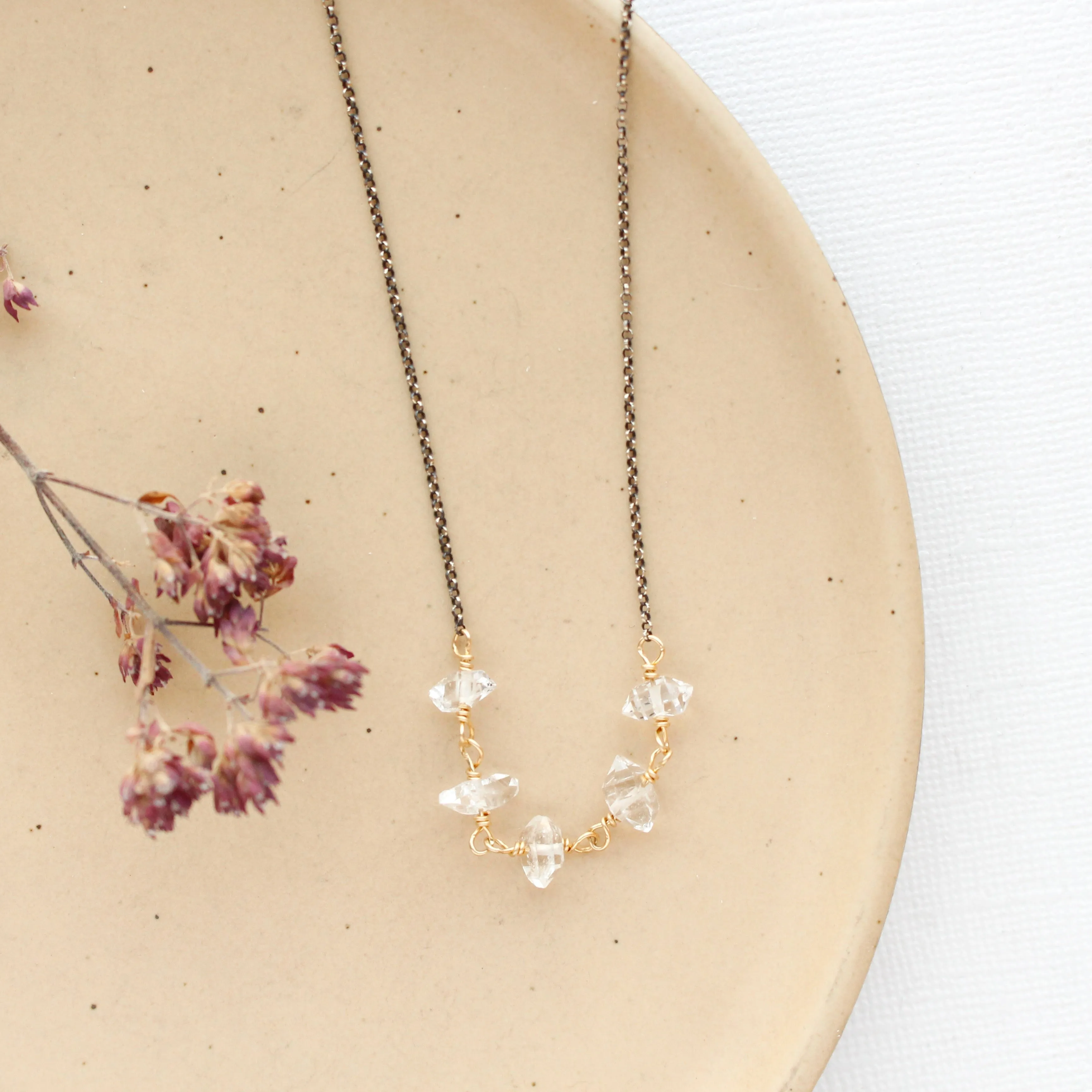 Herkimer Diamond Collar Necklace