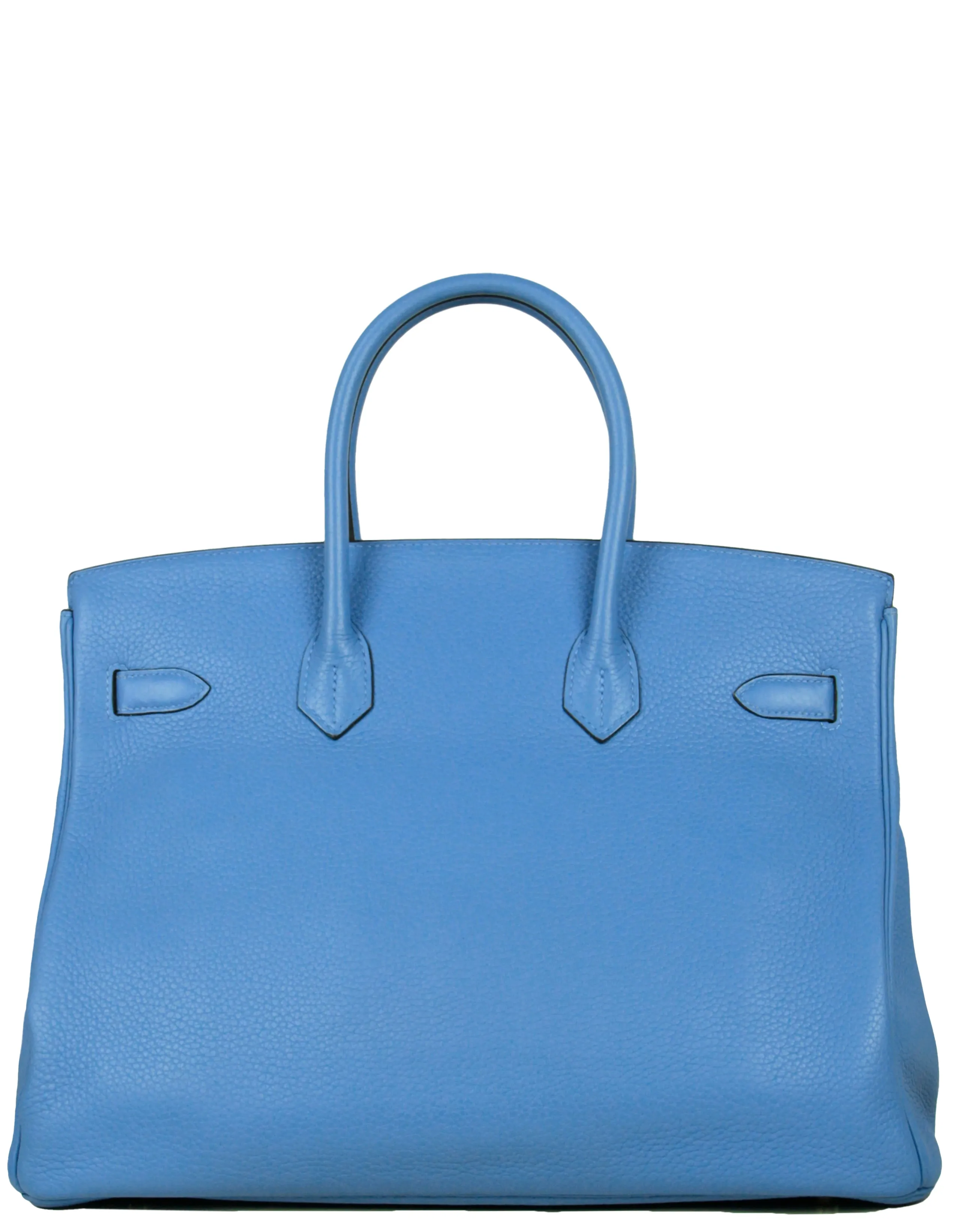 Hermes Blue Paradis Clemence Leather 35cm Birkin GHW