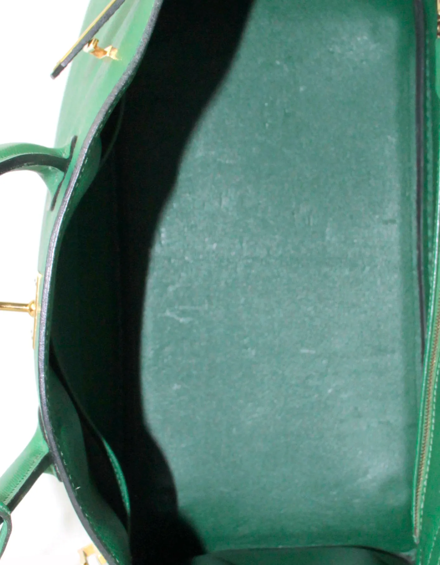 Hermes Green Epsom Leather 35cm Birkin Bag GHW
