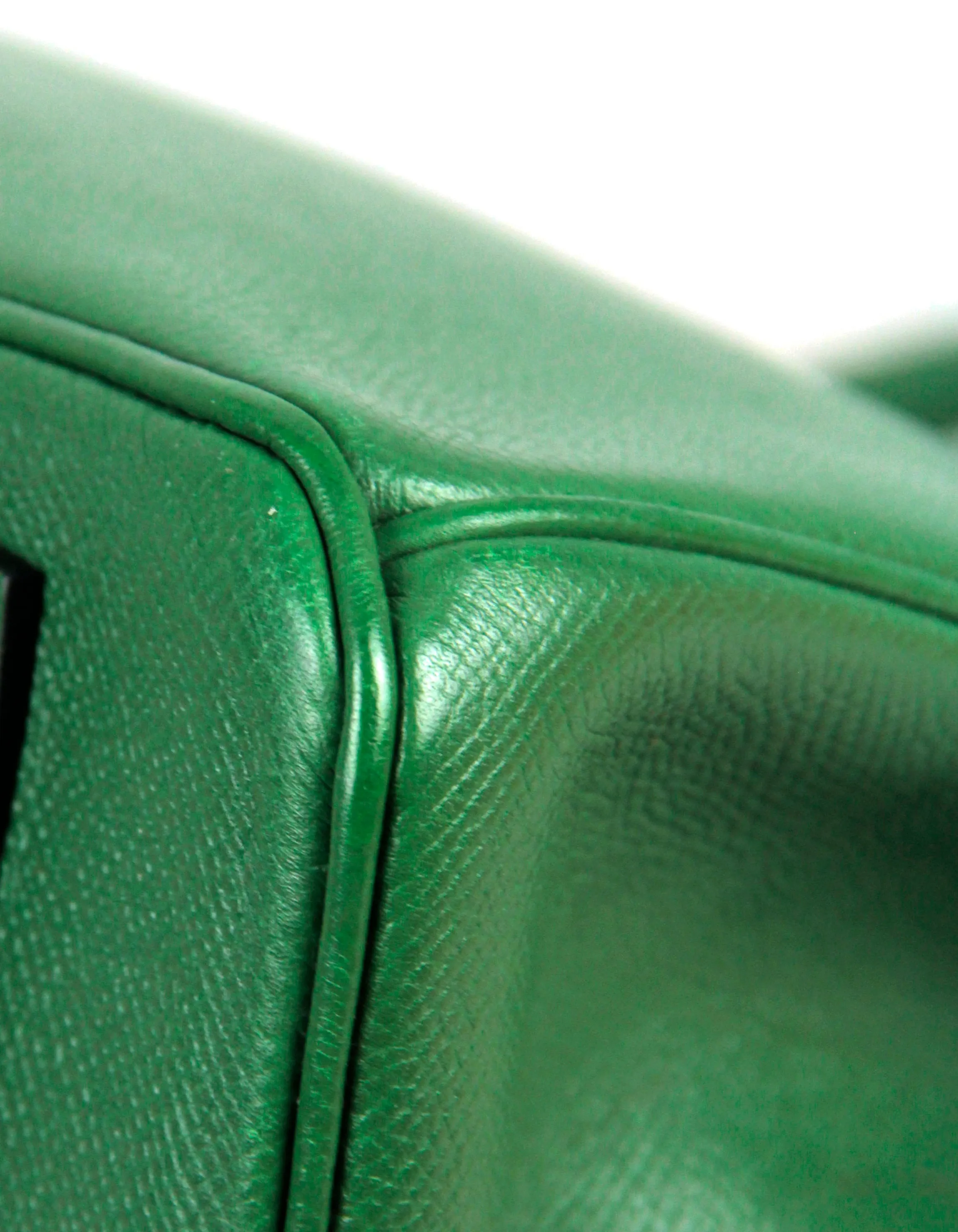 Hermes Green Epsom Leather 35cm Birkin Bag GHW