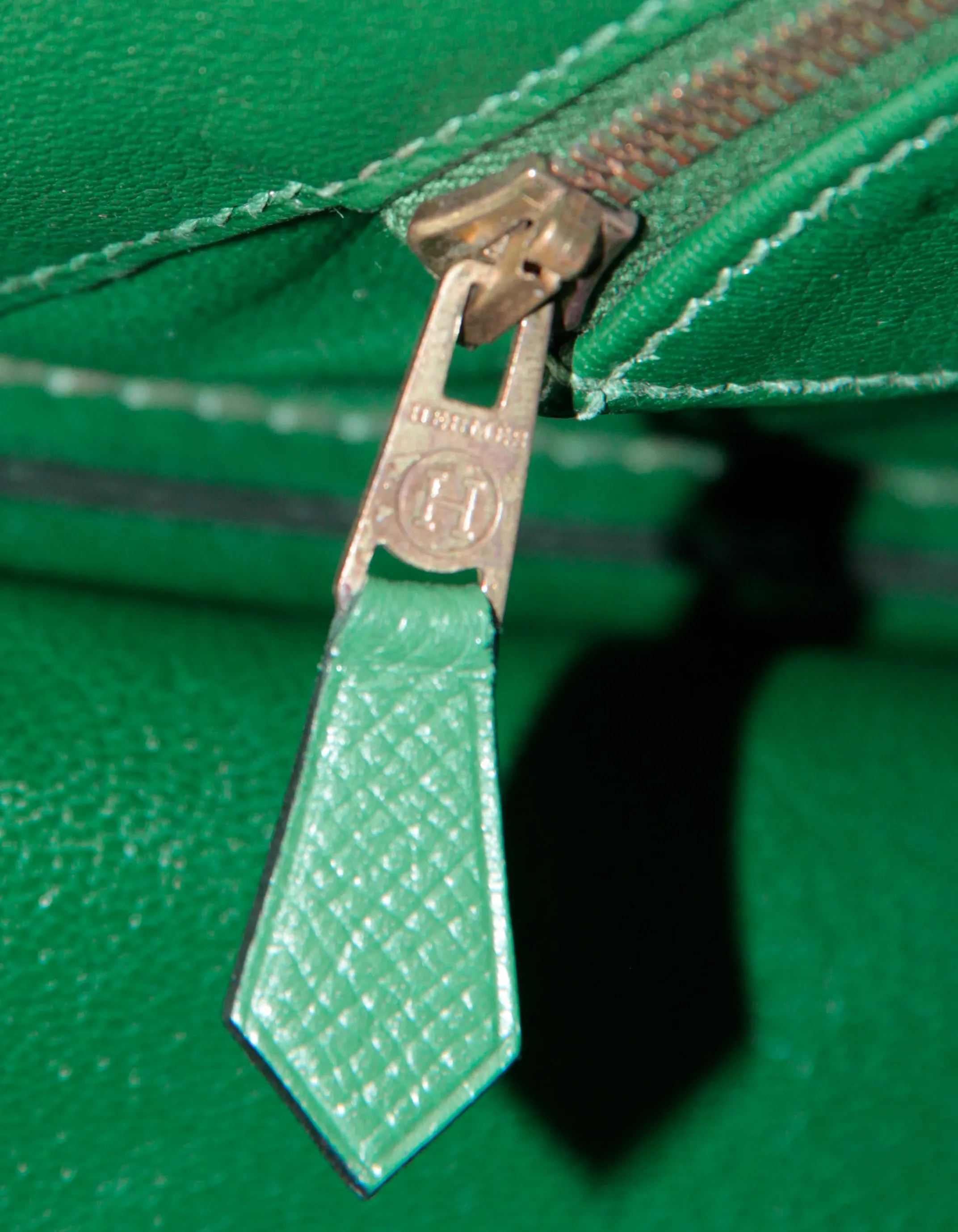Hermes Green Epsom Leather 35cm Birkin Bag GHW