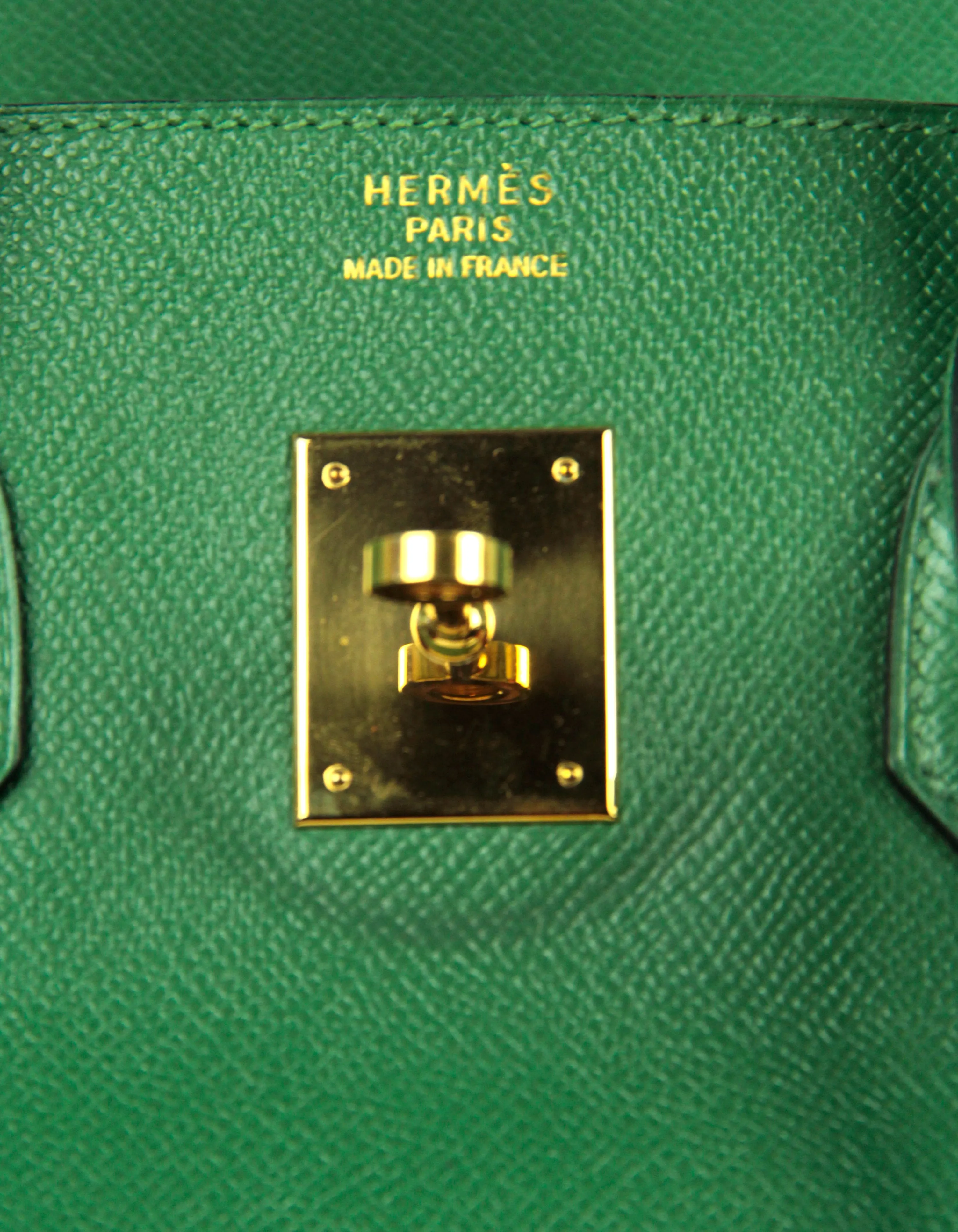 Hermes Green Epsom Leather 35cm Birkin Bag GHW