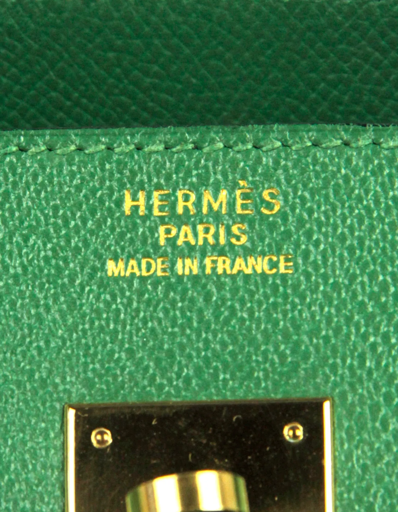 Hermes Green Epsom Leather 35cm Birkin Bag GHW