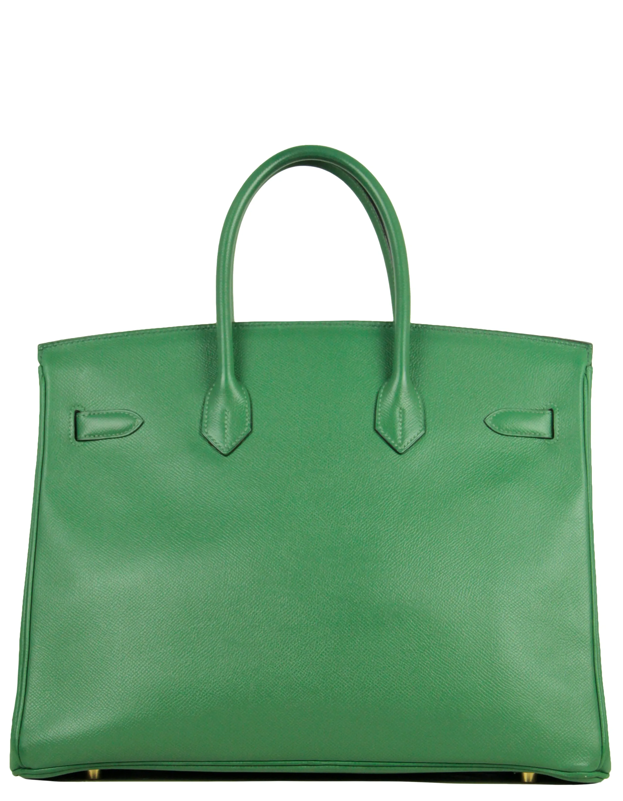 Hermes Green Epsom Leather 35cm Birkin Bag GHW
