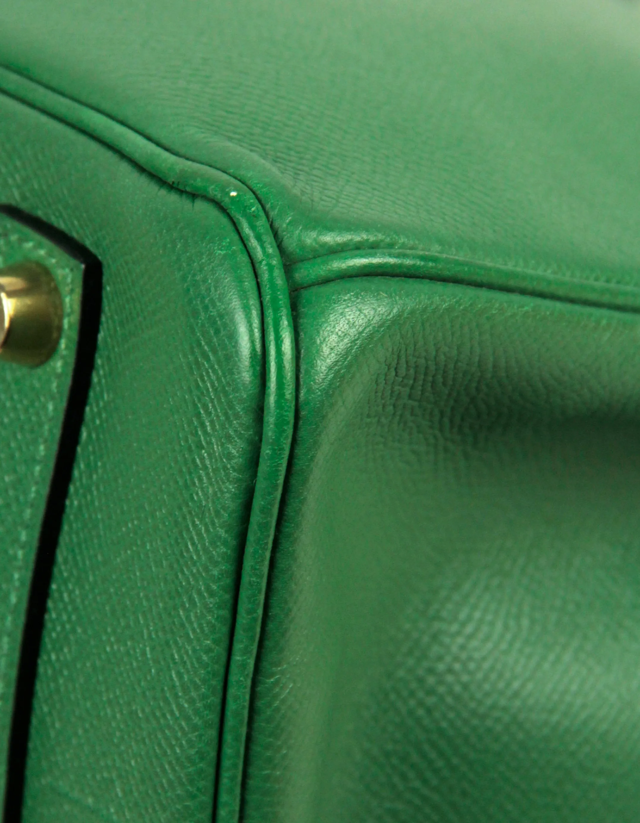 Hermes Green Epsom Leather 35cm Birkin Bag GHW