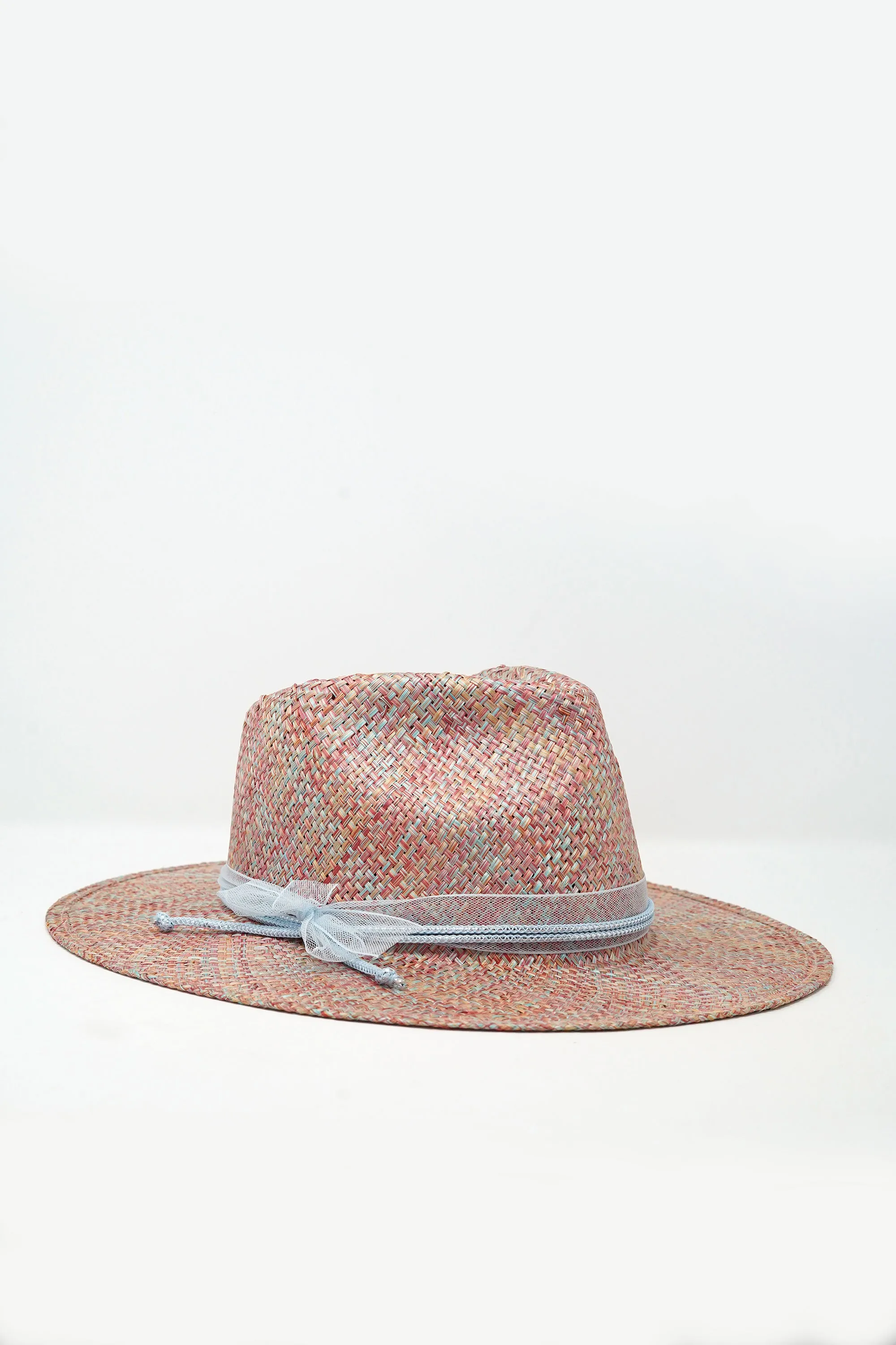 Hester Woven Straw Pink Hat
