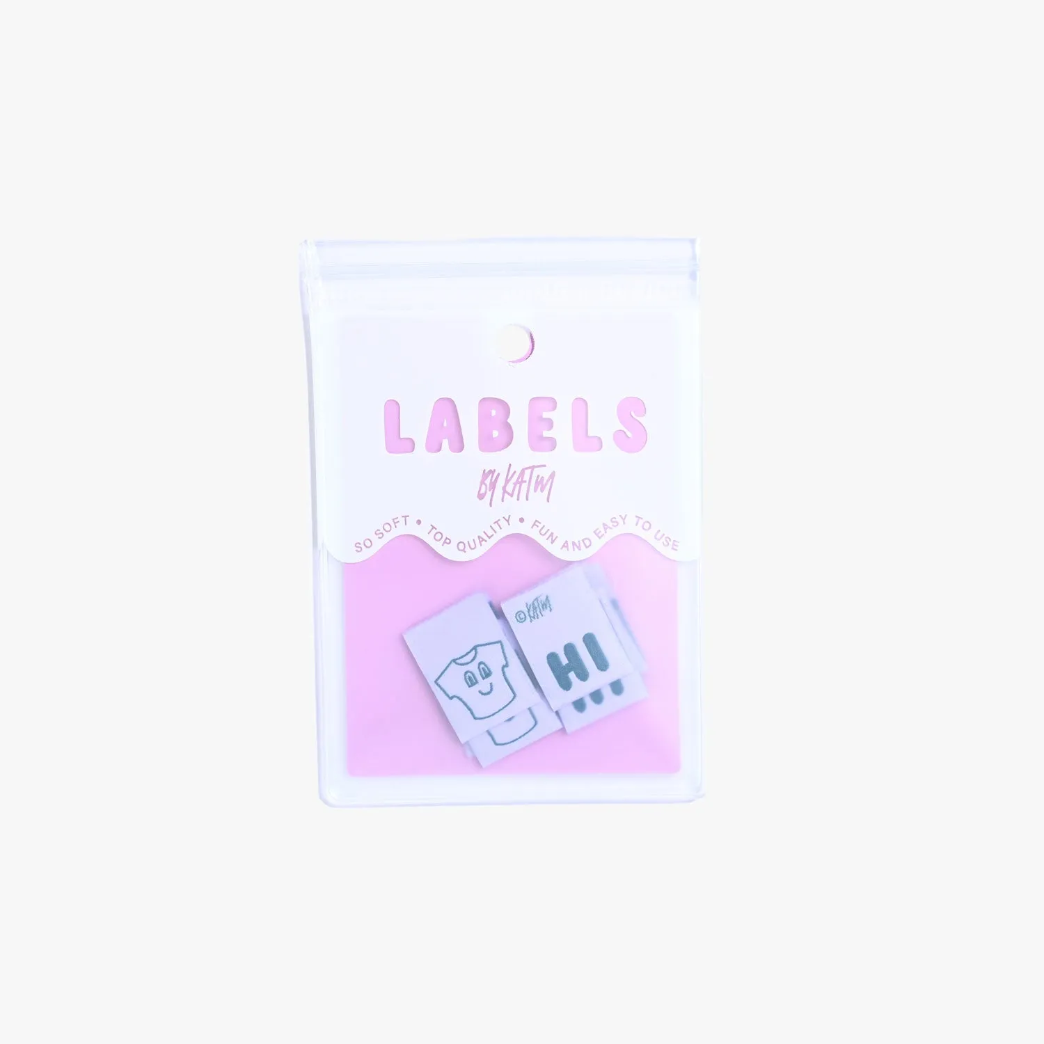 'Hi/Happy T-Shirt' Label | 6 Sew-in Labels