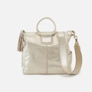 Hobo Sheila Handbag - Pearled Silver
