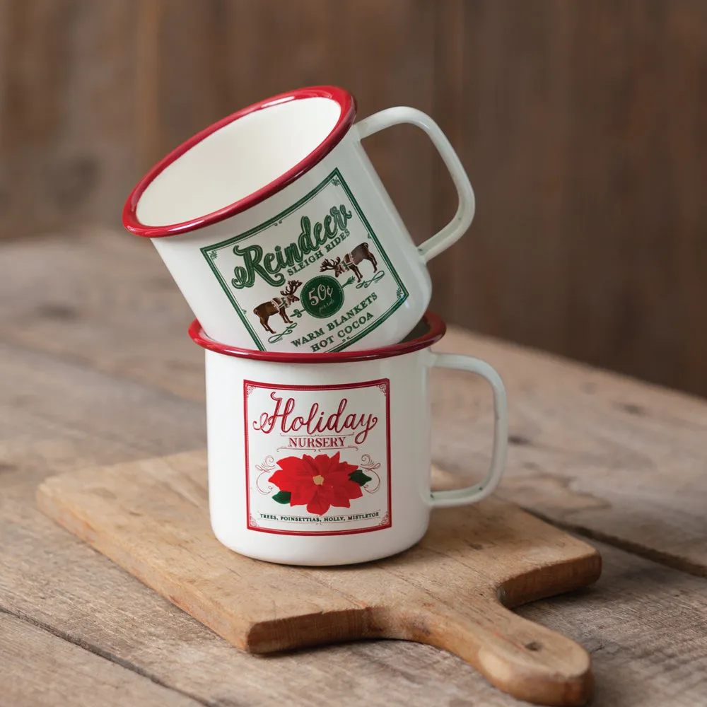Holiday Enamel Mugs