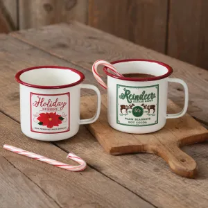 Holiday Enamel Mugs