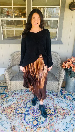 Holiday Pleated Skirt