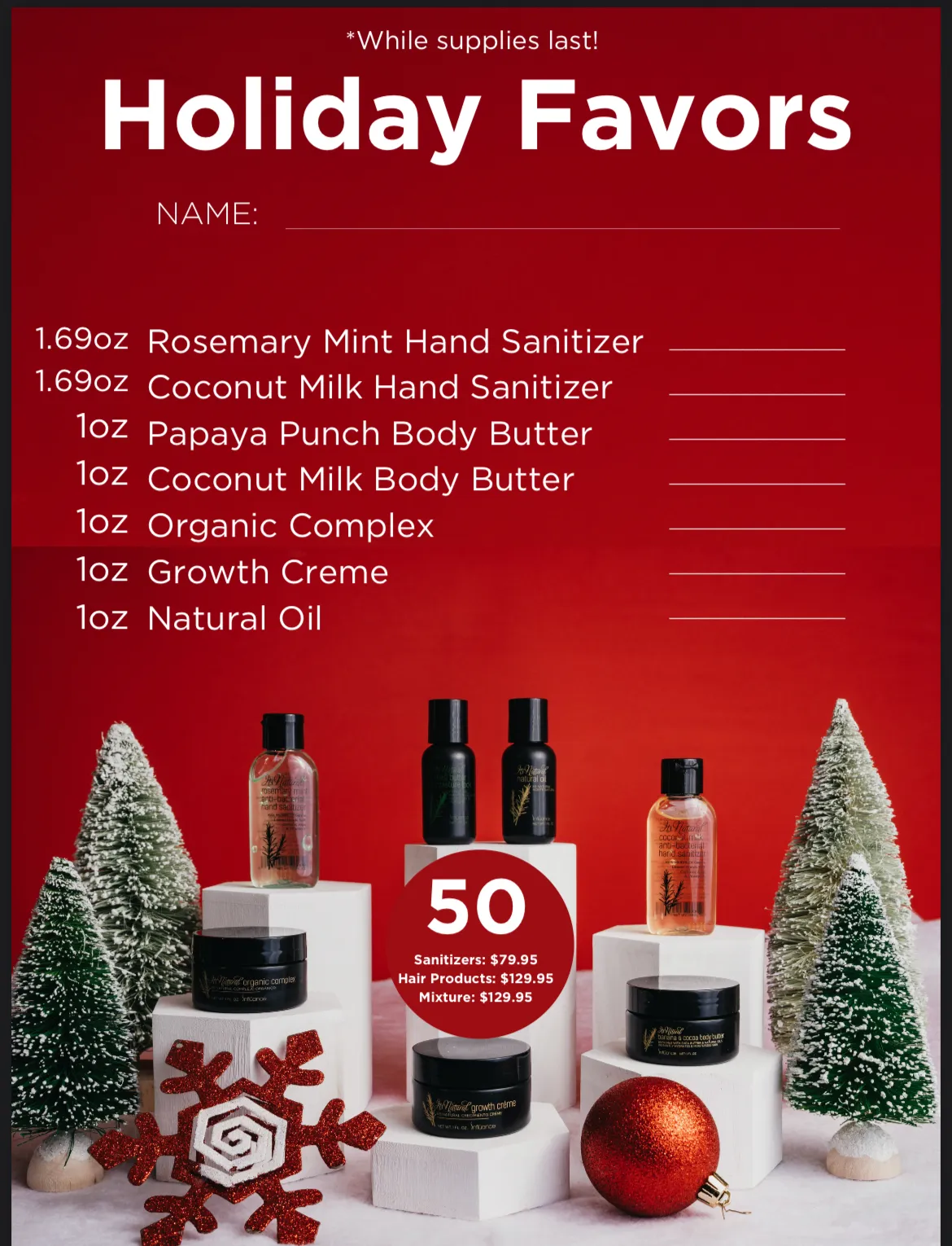 Holiday Sanitizers
