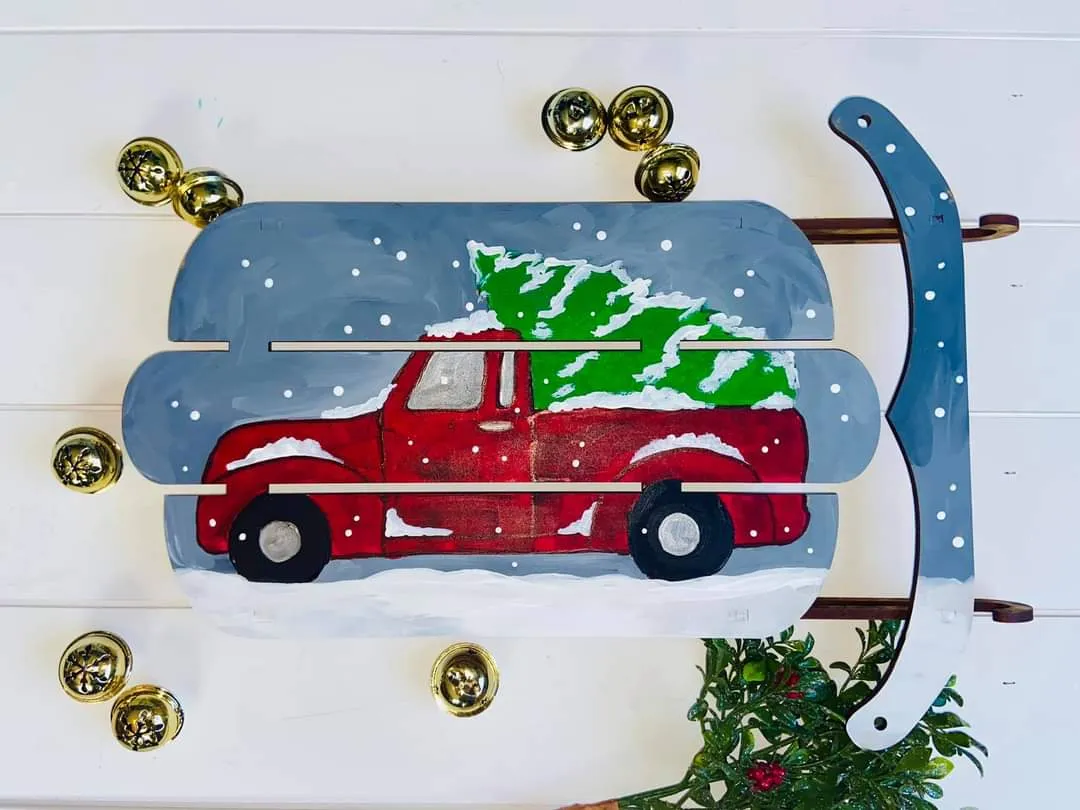 Holiday Sleigh Decor