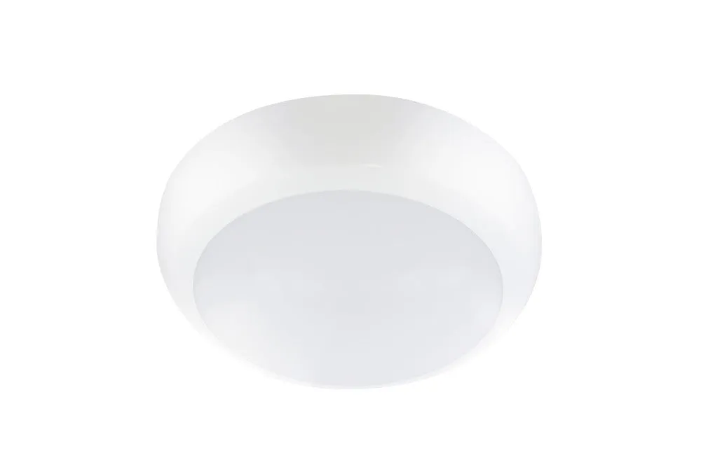 Integral ILBHA073 Tough Shell Pro Bulkhead Emergency 3Hr And Microwave Sensor 325mm Dia IP65 10/14/18W 3000/4000/6000K IK10 110 Beam Non-Dimm White 120Lm/W