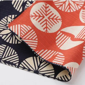 Isamonyou -  Double-Sided Dyeing Matsu (Pine) Navy/Red  - Furoshiki (Japanese Wrapping Cloth)