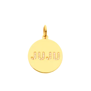 JuJu Double Sided Diamond Medallion w/ Diamonds