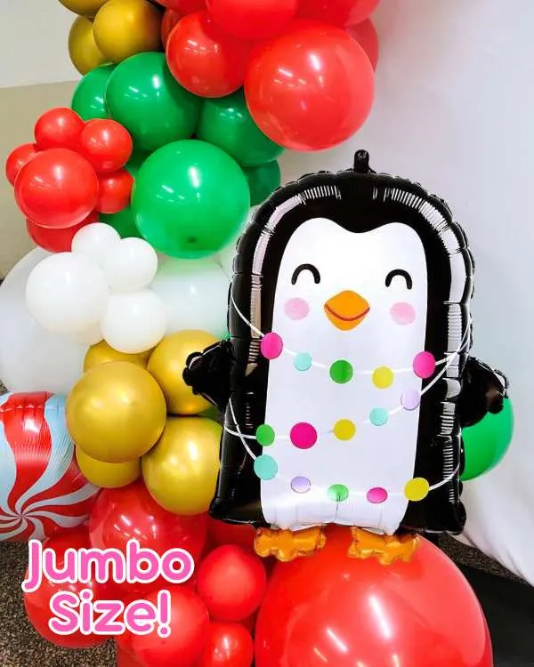 Jumbo Holiday Penguin Balloon 25"