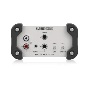 Klark Teknik DI 22P Passive Direct Box w/ Midas Transformer and Extended Dynamic Range