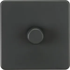 Knightsbridge SF2191AT Screwless 1G 2-Way 10-200W (5-150W LED) Intelligent Dimmer - Anthracite
