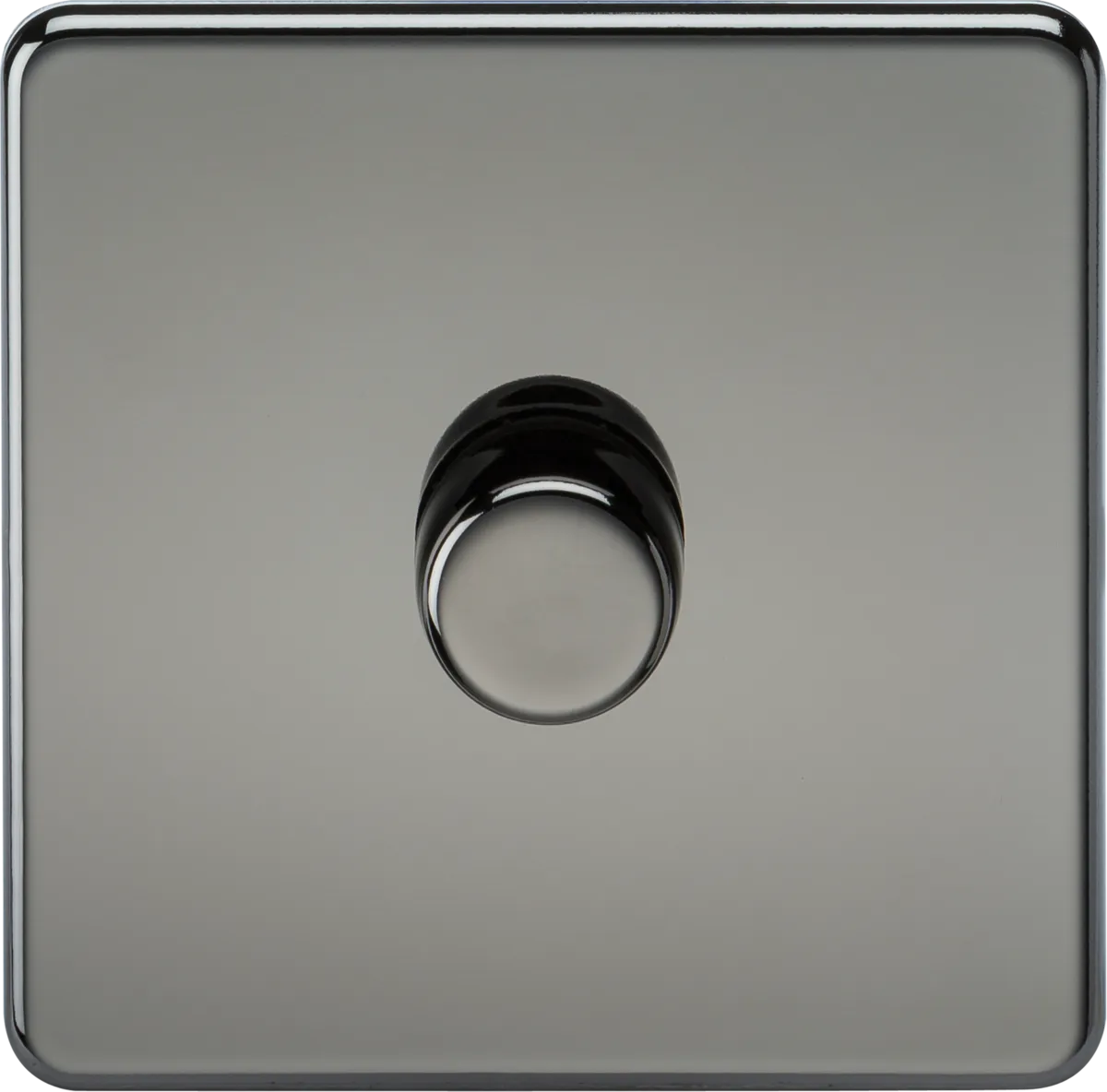 Knightsbridge SF2191BN Screwless 1G 2-Way 10-200W (5-150W LED) Intelligent Dimmer - Black Nickel