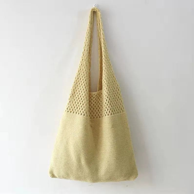Knitted Fashion Vintage Large Capacity Totes Shoulder Bags
