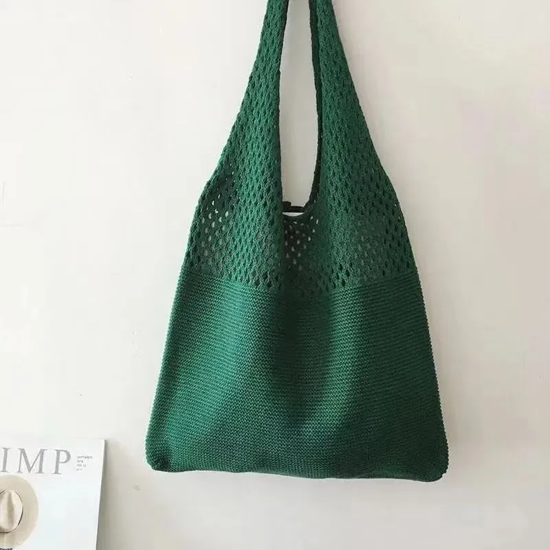 Knitted Fashion Vintage Large Capacity Totes Shoulder Bags